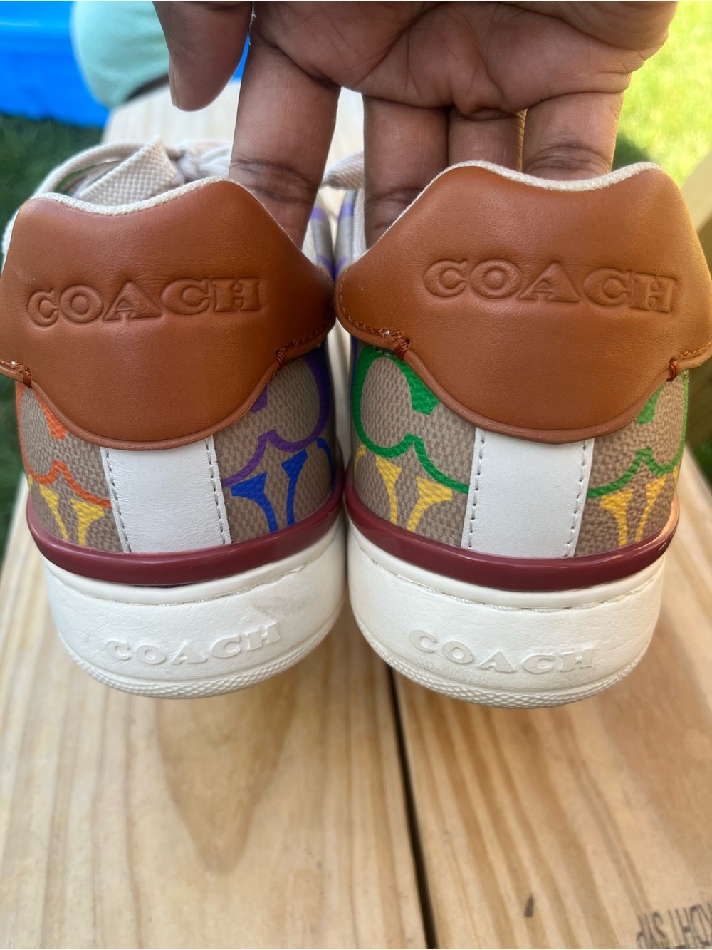 Coach Multicolor Signature C Low-Top Sneakers - White Trim - Picture 2 of 5
